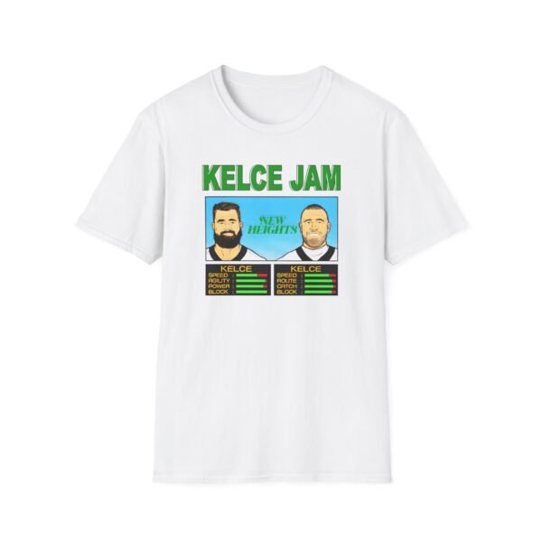 New Heights Kelce Jam Jason And Travis Unisex Softstyle T-Shirt - Image 3