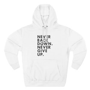 Nick Eh 30 Never Back Down Never Give Up Three-Panel Fleece Hoodie