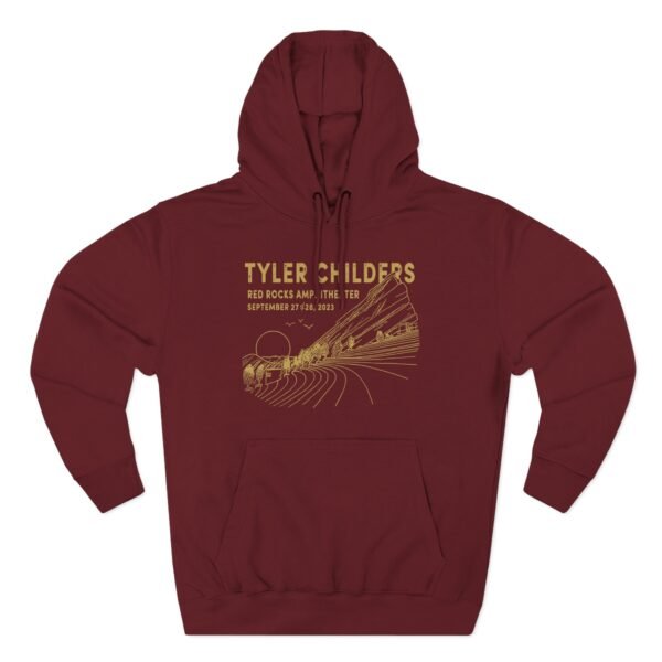 Tyler Childers Red Rocks '23 Three-Panel Fleece Hoodie - Image 13