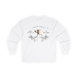 Fourth Wing This Elf Runs on Hot Cocoa and Books Unisex Ultra Cotton Long Sleeve Tee