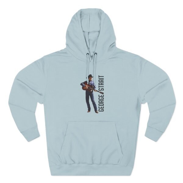George Strait Heather Denim Silhouette Three-Panel Fleece Hoodie - Image 9