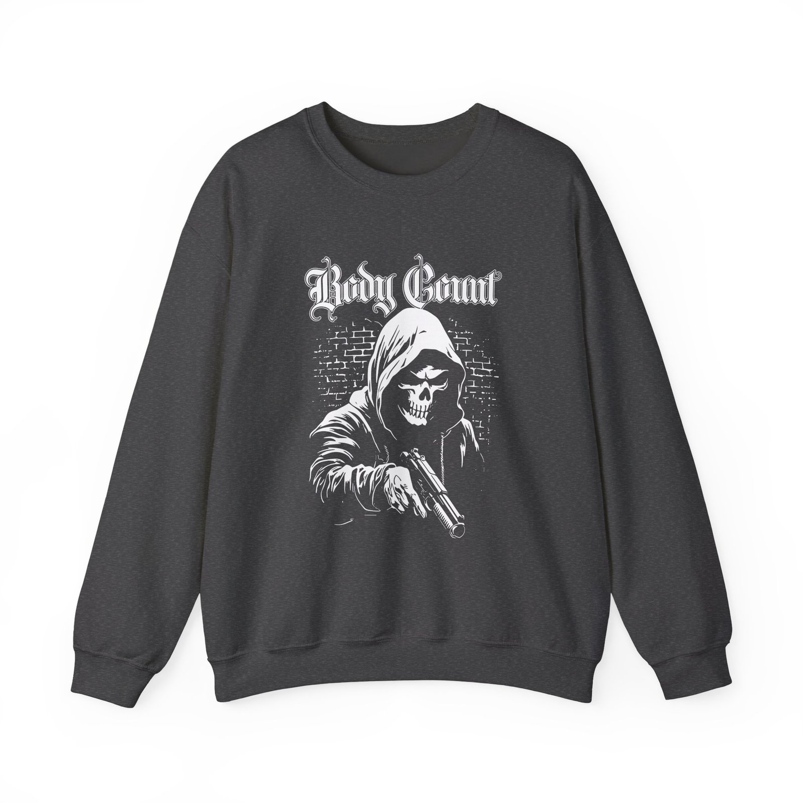 Body Count Hooded Skull Unisex Heavy Blend™ Crewneck Sweatshirt - Image 5