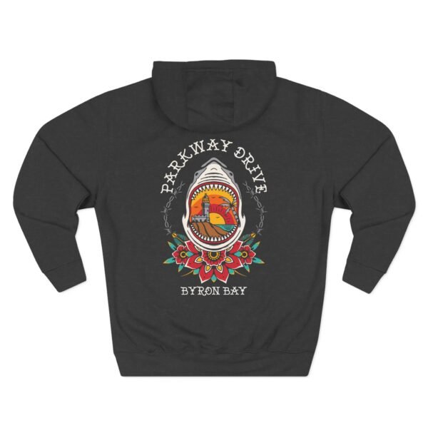 Parkway Drive Byron-shark Three-Panel Fleece Hoodie - Image 4