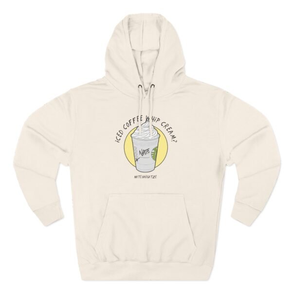 Nate Bargatze - Iced Coffee Whip Cream? Three-Panel Fleece Hoodie - Image 7
