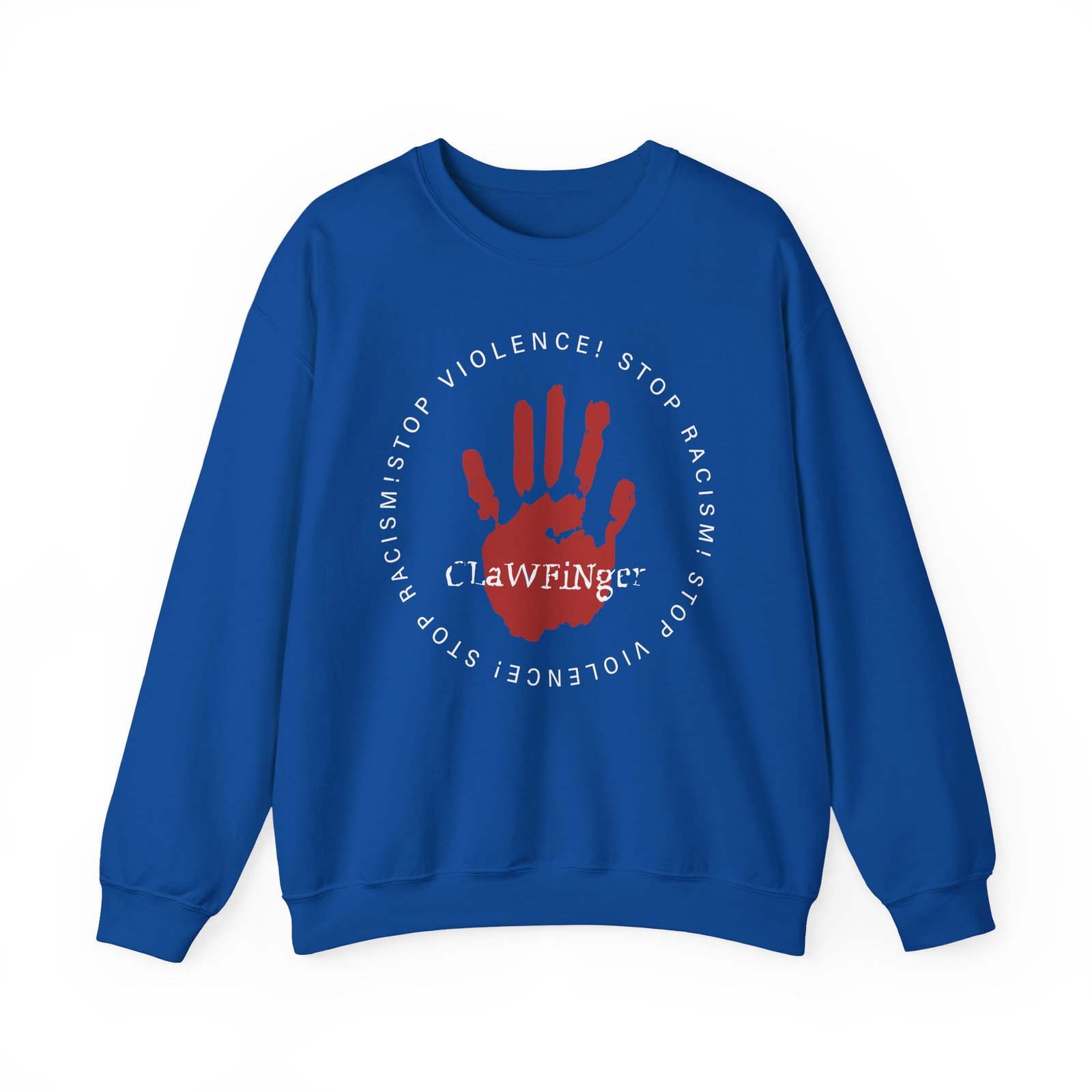 Clawfinger Stop Racism Stop Violence Unisex Heavy Blend™ Crewneck Sweatshirt - Image 11