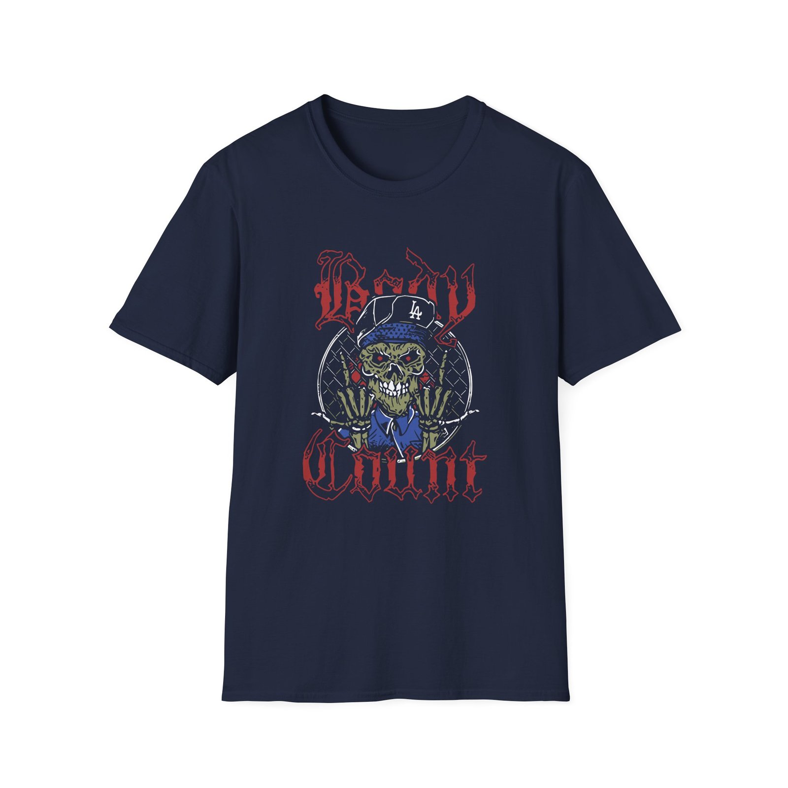 Body Count Skull Mascot Unisex Softstyle T-Shirt - Image 7