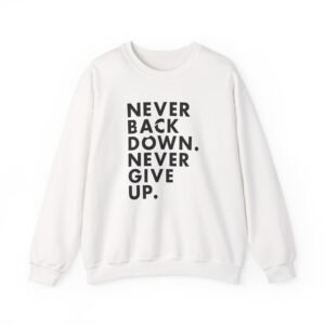 Nick Eh 30 Never Back Down Never Give Up Unisex Heavy Blend™ Crewneck Sweatshirt