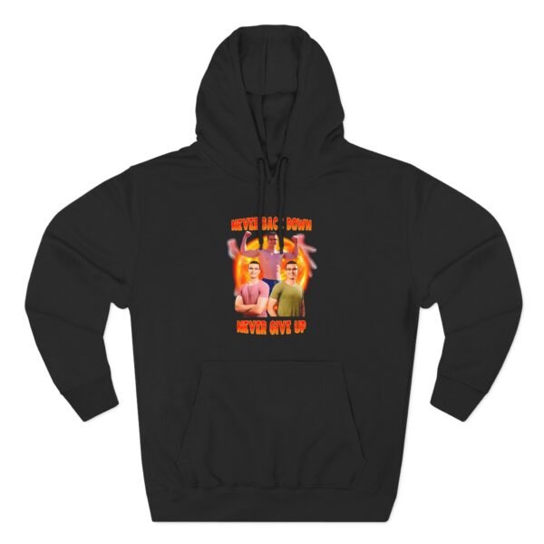 Nick Eh 30 Never Back Down Never Give Up Three-Panel Fleece Hoodie