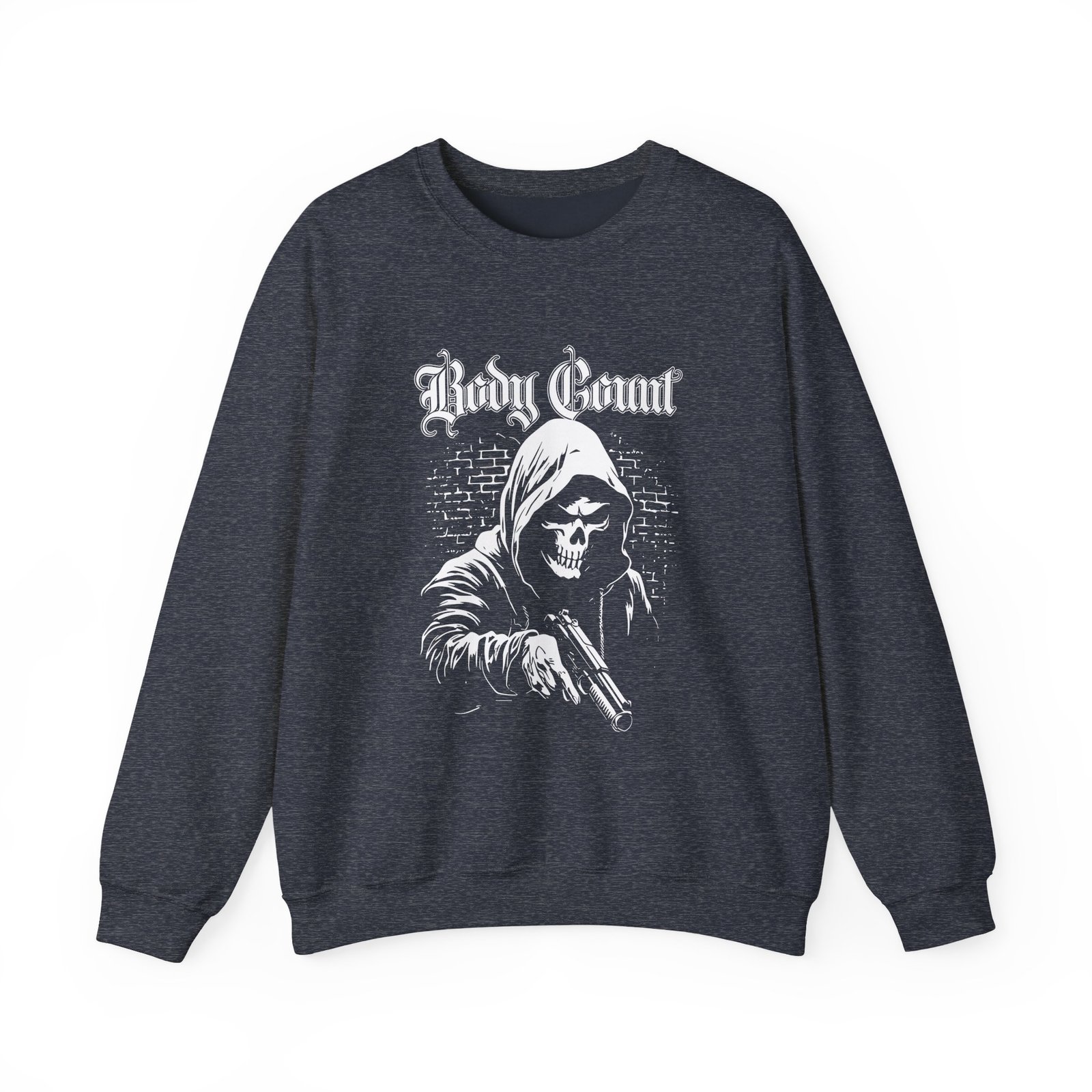 Body Count Hooded Skull Unisex Heavy Blend™ Crewneck Sweatshirt - Image 7
