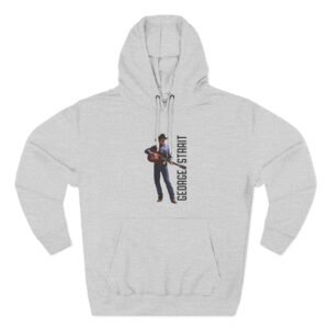 George Strait Heather Denim Silhouette Three-Panel Fleece Hoodie