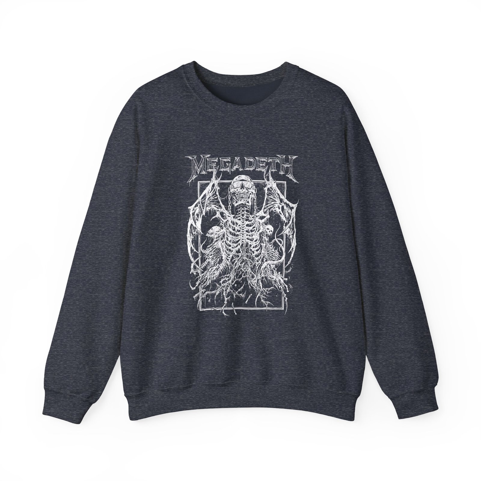 Manhead Megadeth Bat Vic Rising Unisex Heavy Blend™ Crewneck Sweatshirt - Image 11
