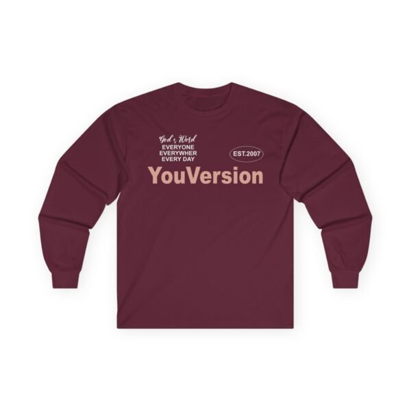 Life Church Youversion Unisex Ultra Cotton Long Sleeve Tee - Image 3