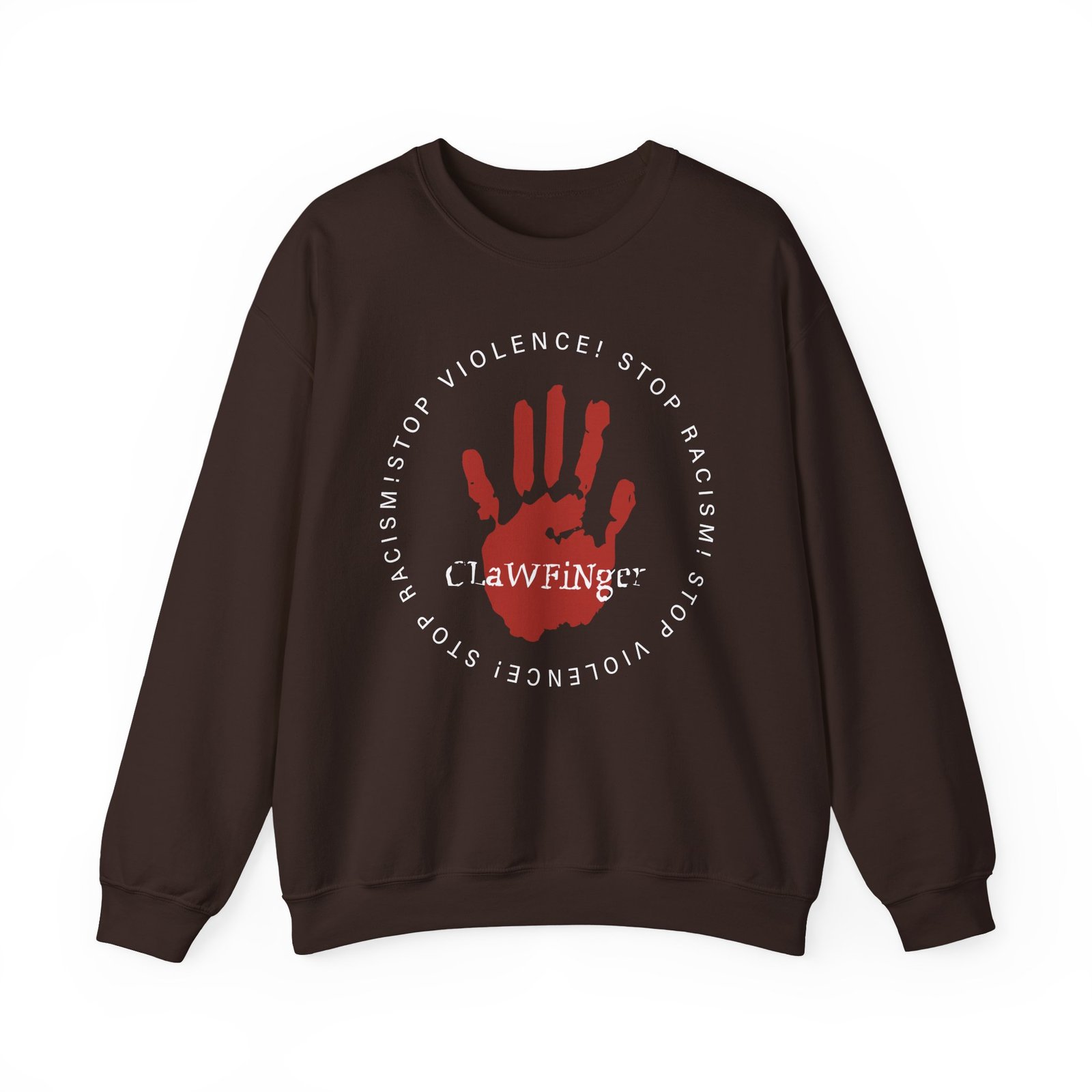 Clawfinger Stop Racism Stop Violence Unisex Heavy Blend™ Crewneck Sweatshirt - Image 5