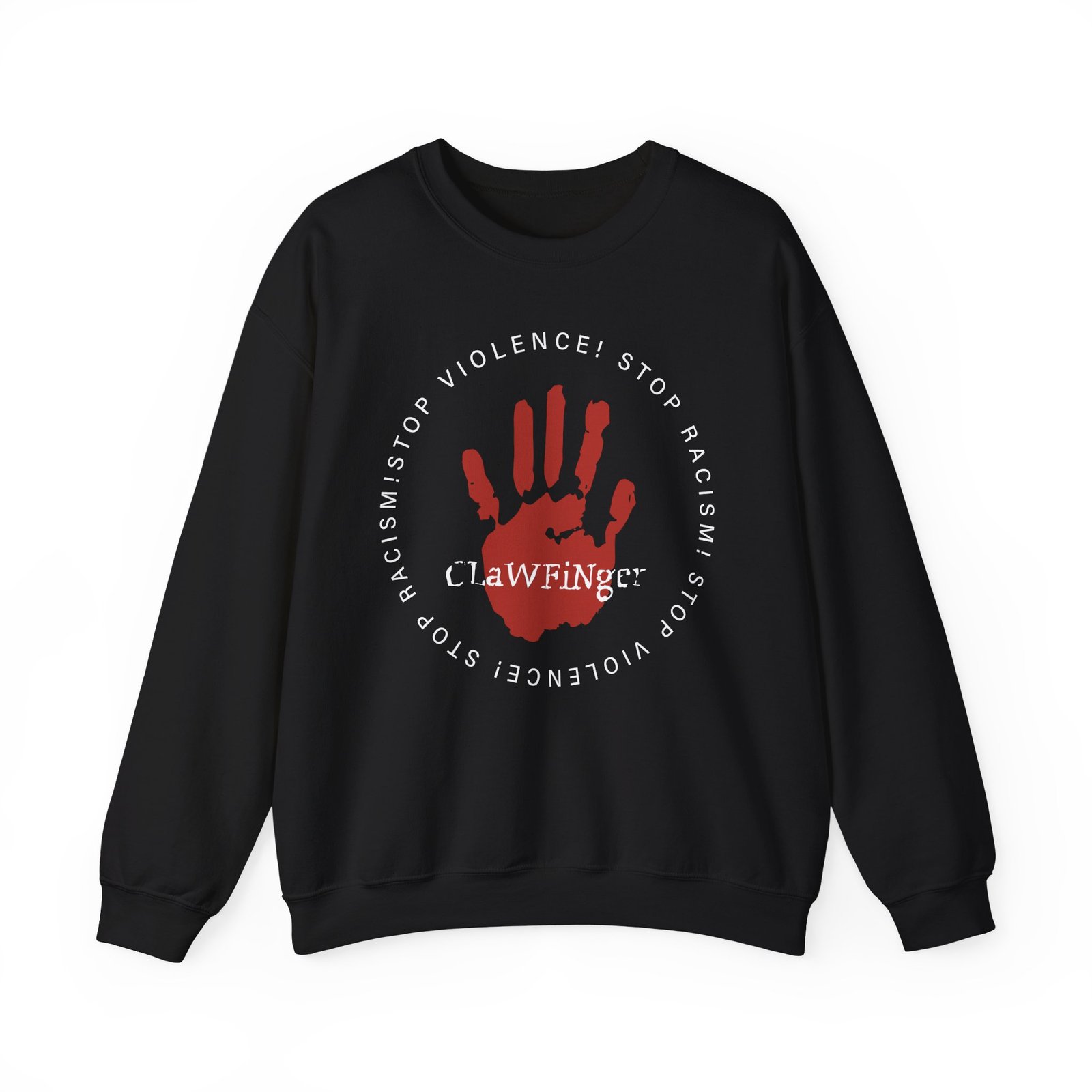 Clawfinger Stop Racism Stop Violence Unisex Heavy Blend™ Crewneck Sweatshirt