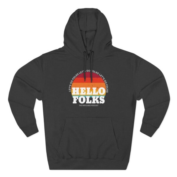 Nate Bargatze Hello Folks Three-Panel Fleece Hoodie