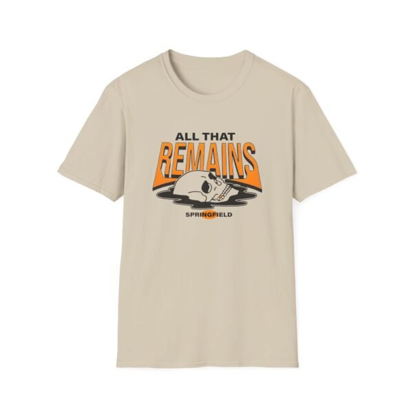 All That Remains Springfield Skull Unisex Softstyle T-Shirt - Image 3