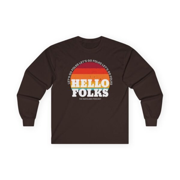 Nate Bargatze Hello Folks Unisex Ultra Cotton Long Sleeve Tee - Image 5