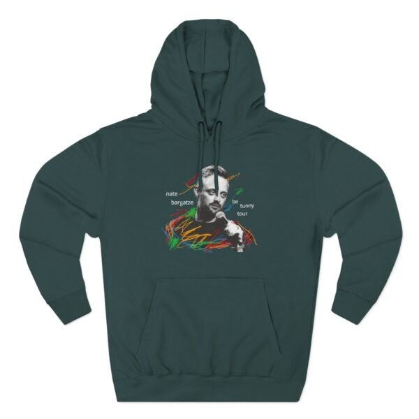 Nate Bargatze 2024 Be Funny Tour Three-Panel Fleece Hoodie - Image 5