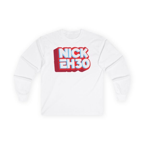 Nick Eh 30 Logo Unisex Ultra Cotton Long Sleeve Tee - Image 3