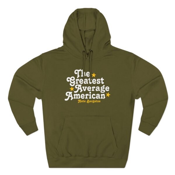 The Greatest Average American Nate Bargatze Three-Panel Fleece Hoodie - Image 5