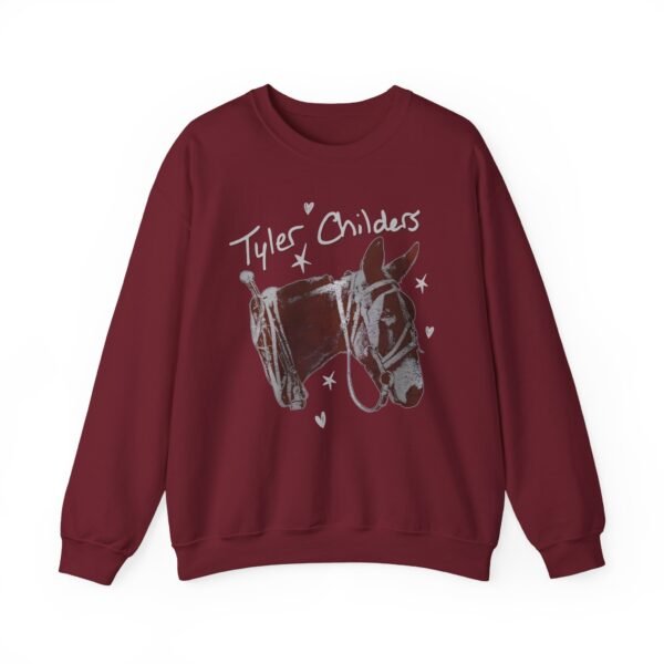 Tyler Childers Green Youth Mule Unisex Heavy Blend™ Crewneck Sweatshirt - Image 21