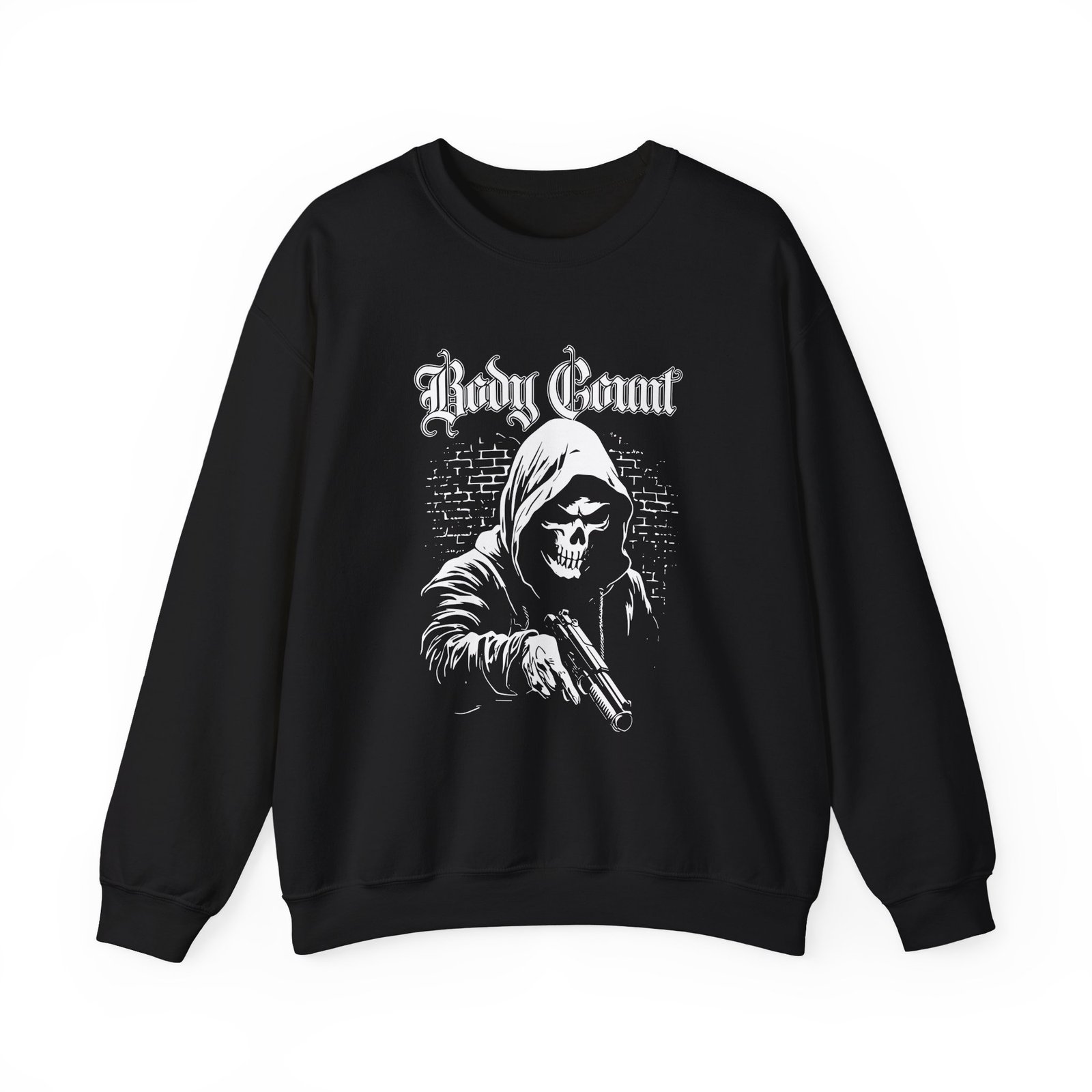 Body Count Hooded Skull Unisex Heavy Blend™ Crewneck Sweatshirt