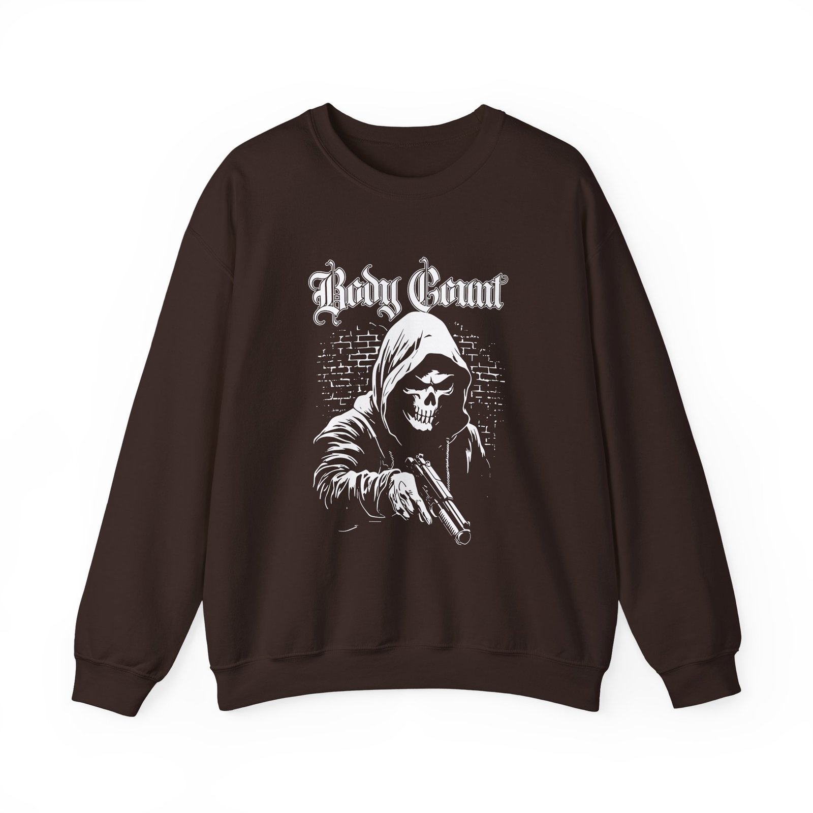 Body Count Hooded Skull Unisex Heavy Blend™ Crewneck Sweatshirt - Image 3