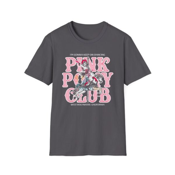 Chappell Roan Im Gonna Keep on Dancing Pink Pony Club Unisex Softstyle T-Shirt - Image 11