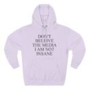 Joost Klein Don't Believe the Media I Am Not Insane Three-Panel Fleece Hoodie