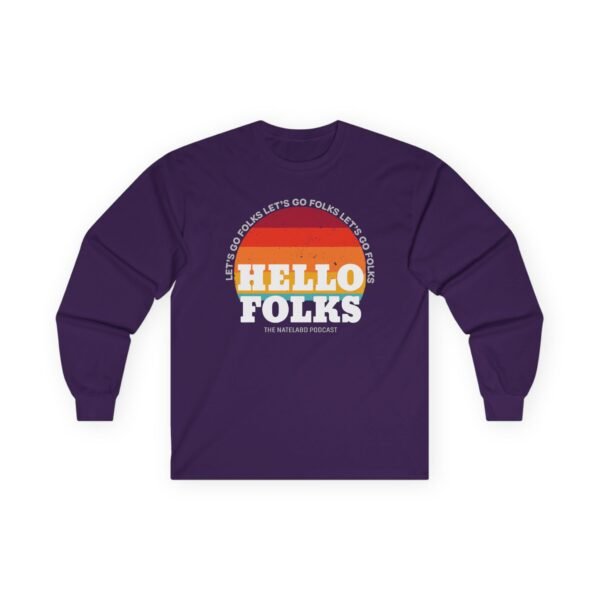 Nate Bargatze Hello Folks Unisex Ultra Cotton Long Sleeve Tee - Image 13