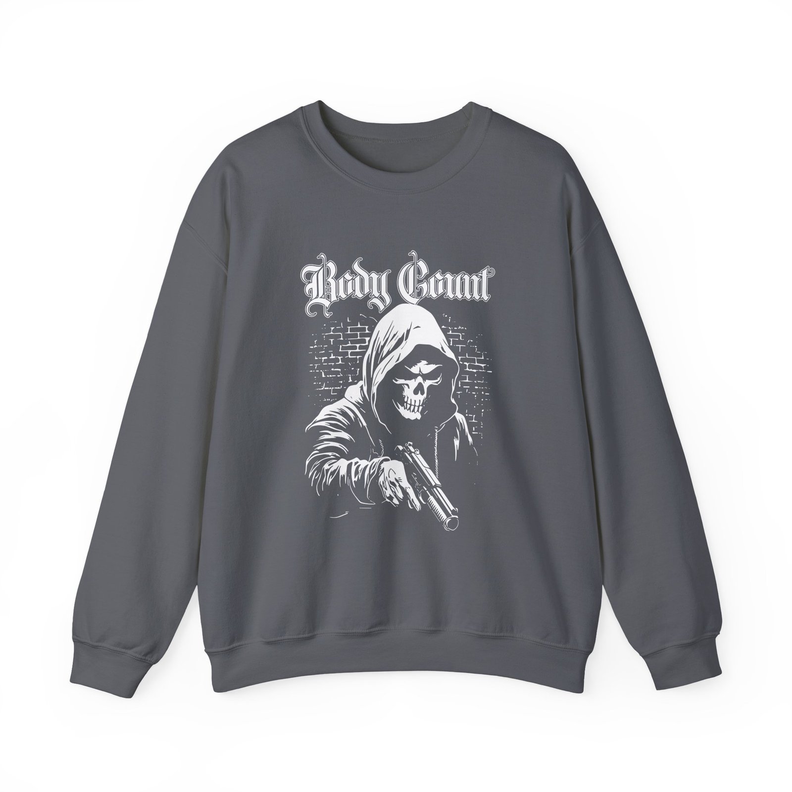 Body Count Hooded Skull Unisex Heavy Blend™ Crewneck Sweatshirt - Image 9