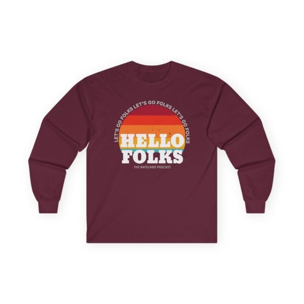 Nate Bargatze Hello Folks Unisex Ultra Cotton Long Sleeve Tee - Image 3