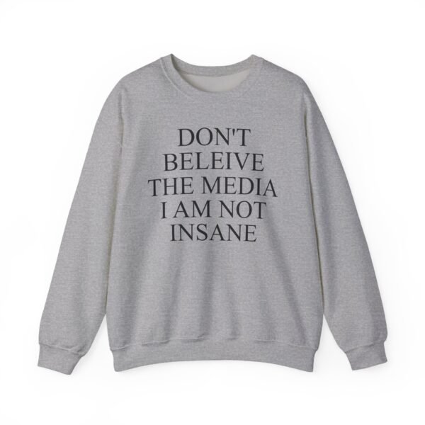 Joost Klein Don't Believe the Media I Am Not Insane Unisex Heavy Blend™ Crewneck Sweatshirt - Image 9