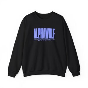 Alpha Wolf Half Living Things Unisex Heavy Blend™ Crewneck Sweatshirt