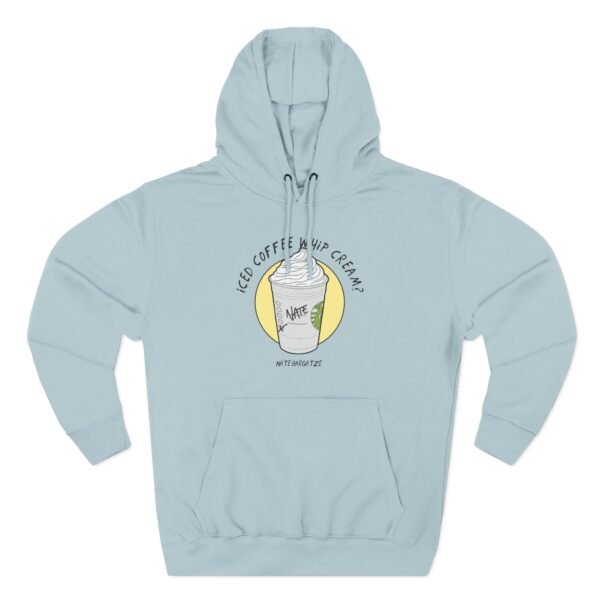 Nate Bargatze - Iced Coffee Whip Cream? Three-Panel Fleece Hoodie