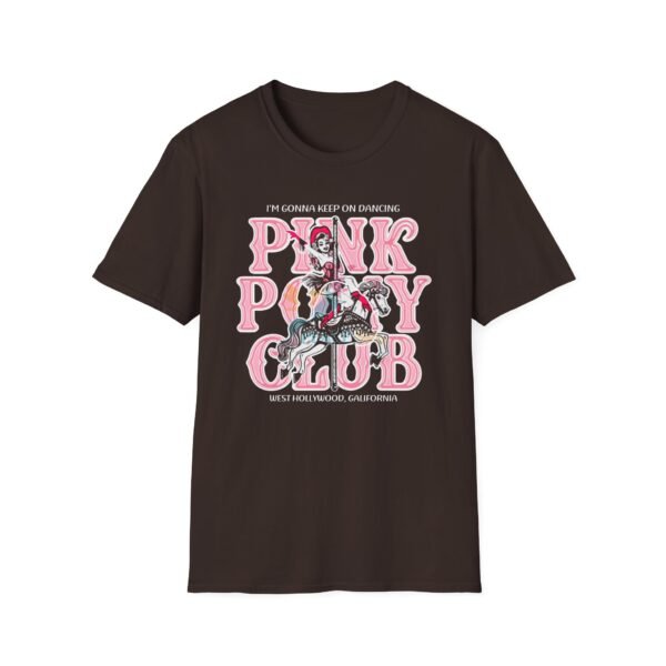 Chappell Roan Im Gonna Keep on Dancing Pink Pony Club Unisex Softstyle T-Shirt - Image 3