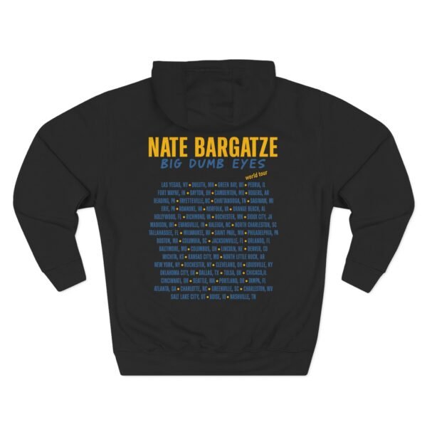 Nate Bargatze Big Dumb Eyes Tour Three-Panel Fleece Hoodie - Image 4