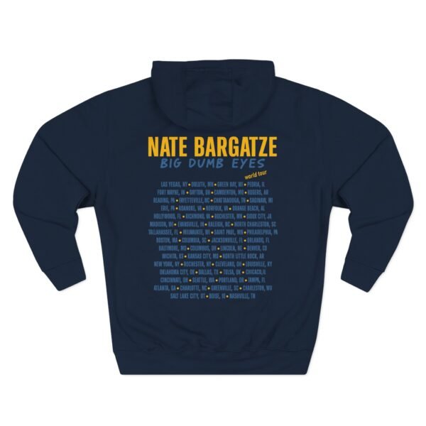 Nate Bargatze Big Dumb Eyes Tour Three-Panel Fleece Hoodie - Image 8