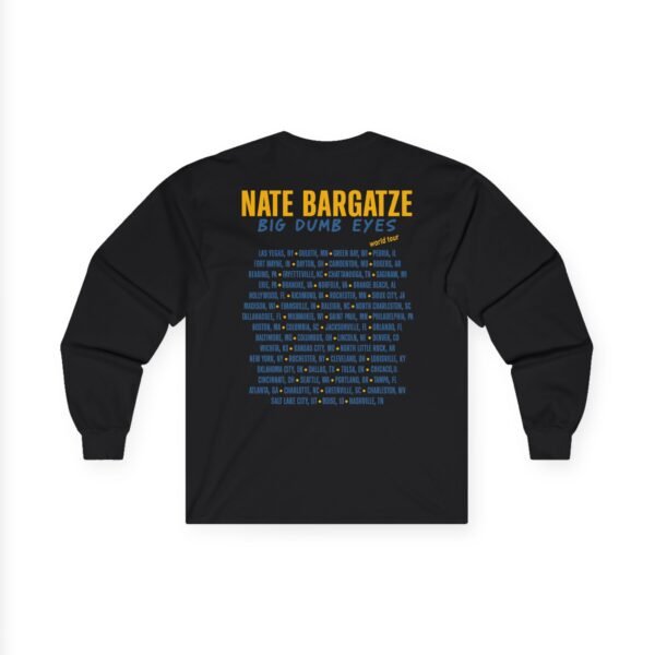 Nate Bargatze Big Dumb Eyes Tour Unisex Ultra Cotton Long Sleeve Tee - Image 2